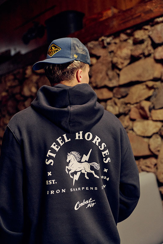 Combat MFG&nbsp;Steel Horses Est. 2024 Hoodie, Black